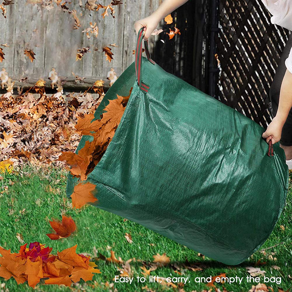 Vendeur pro 500L Sac Dechets Verts, PE Sac de Jardin, Sac Jardinage Dechets Réutilisable (4, 500L)