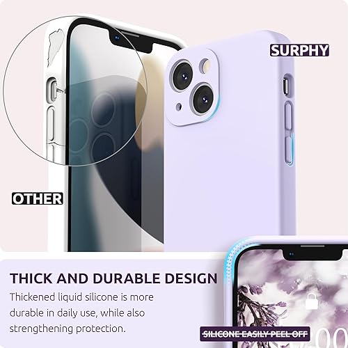 Miniatura 137 de SURPHY Compatible con iPhone 13 Mini Funda con Protector de Pantalla, (Protección de Cámara y Forro de Microfibra Suave) Funda de Teléfono