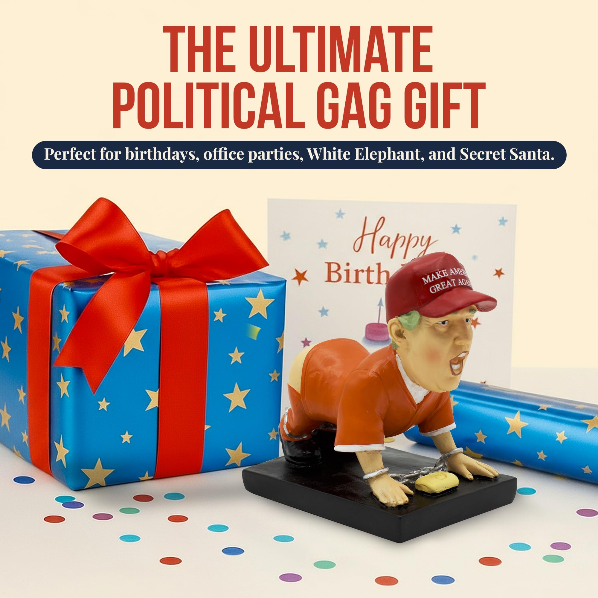 Political Satire Donald Trump Stifthalter - Donald Trump Merchandise Lustige Geschenke für Männer, weißer Elefant Geschenke für Erwachsene Einzigartige Geschenke, Gag Geschenke für Männer, Männer