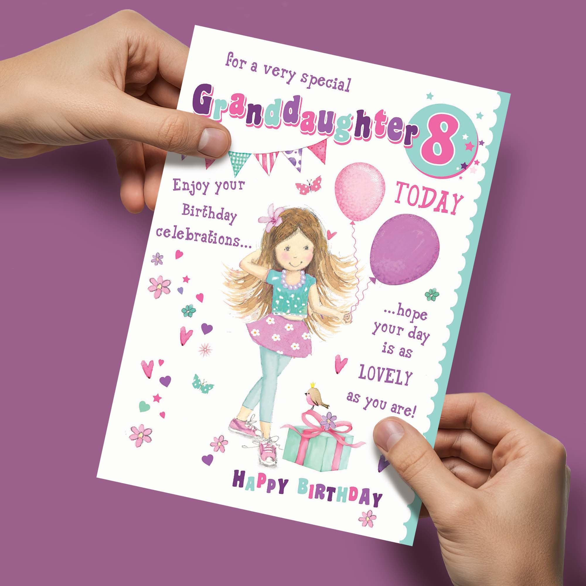 Biglietto di auguri di compleanno per pronipote - Biglietto personalizzato a tema magico con età 1-9 - Nome Mago - Italia
