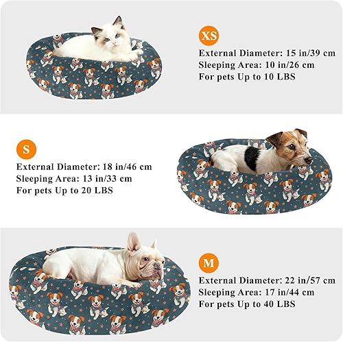 Miniatura 7 de KLL Cartoon Animal Dog Pet Calming Anti Anxiety Pet Cat Bed fluffier Dog Pillow Bed for Small Size Pets Sleeping cama elevada para Perros Grandes