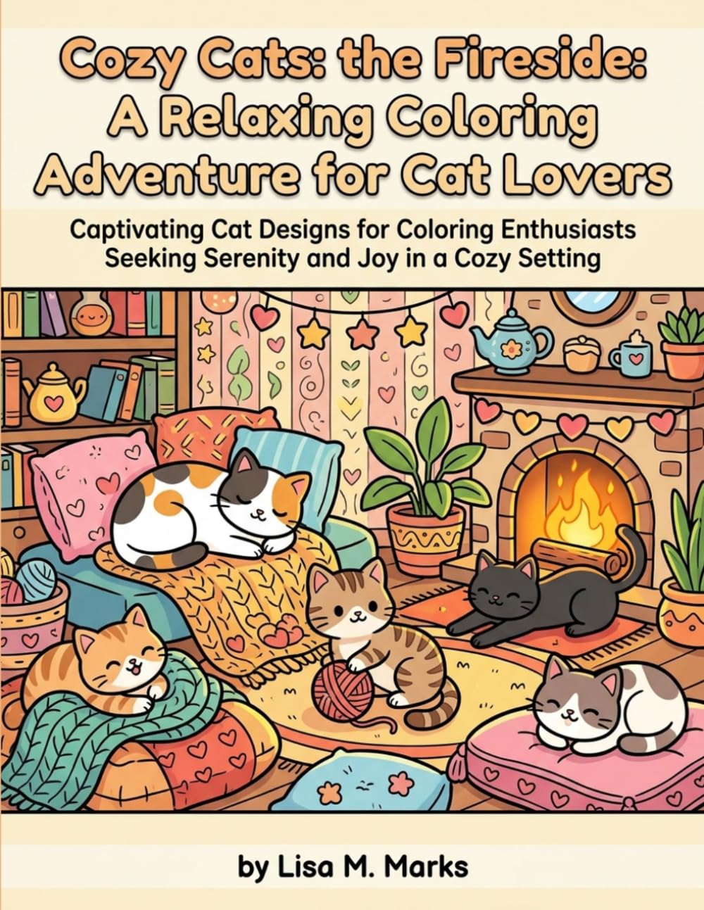 Cozy Cats by the Fireside: A Relaxing Coloring Adventure for Cat Lovers: Intricate Illustrations of Cats in Festive Settings to Color and Unwind for All Ages (Cozy Cat Coloring book)