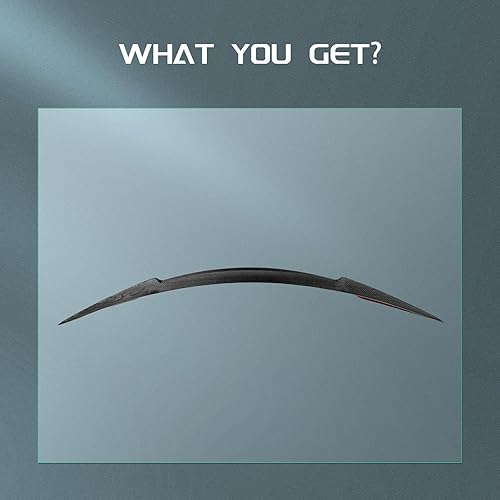 Miniatura 6 de SCITOO Alerón de ala para alerón para 2014-2020 estilo V negro brillante tapa trasera alerón ala