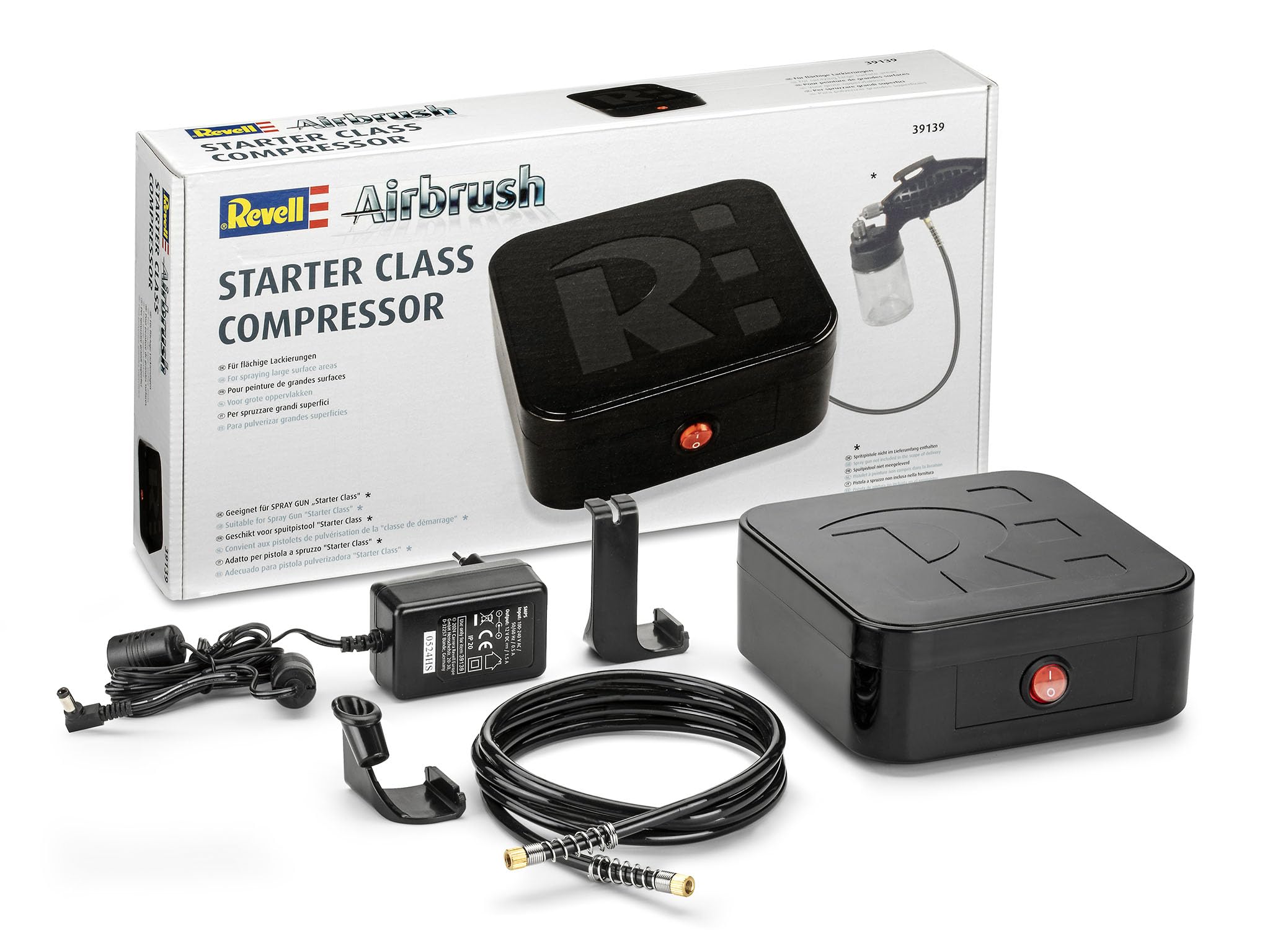 Revell Zubehör 39139 Airbrush Starter Kompressor Modellbau-und Bastelzubehör, Mehrfarbig
