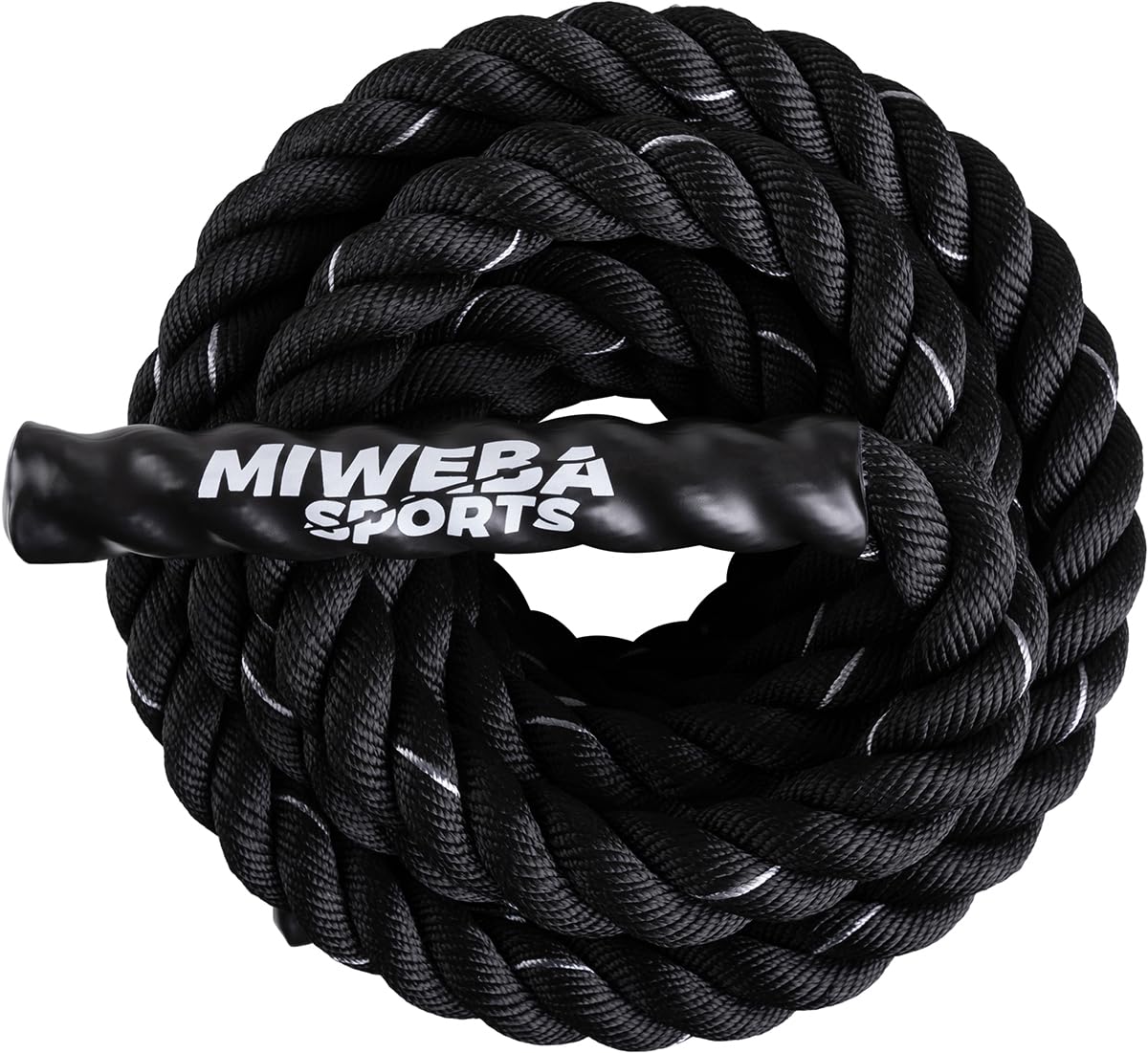 Miweba Sports Battle Rope BR100 | 9m / 12m - Trainingsseil Ø 40 mm - Schlachtseil - Schwingseil - Fitnessseil - Battle Ropes - Fitness Seil - Schlagseil - Schwungseil - Sportseil - Indoor & Outdoor