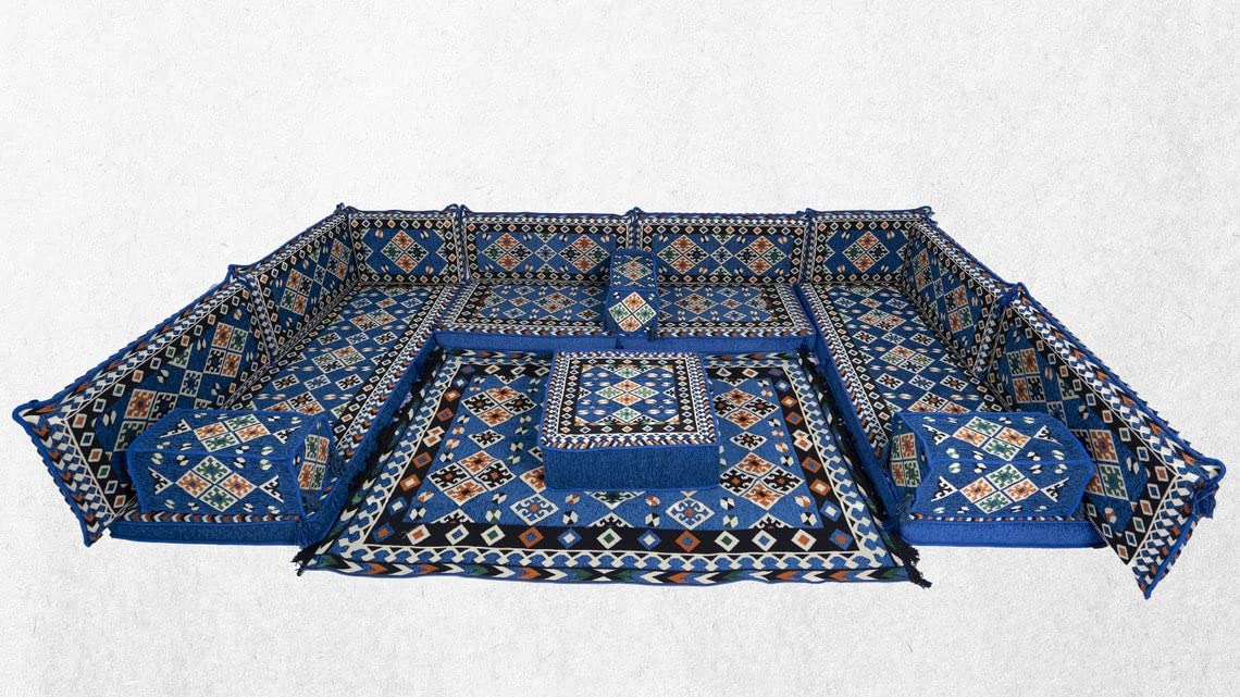 Blue Moroccan Sofa Set,Floor Seating Set, Corner Trinidad and Tobago Ubuy