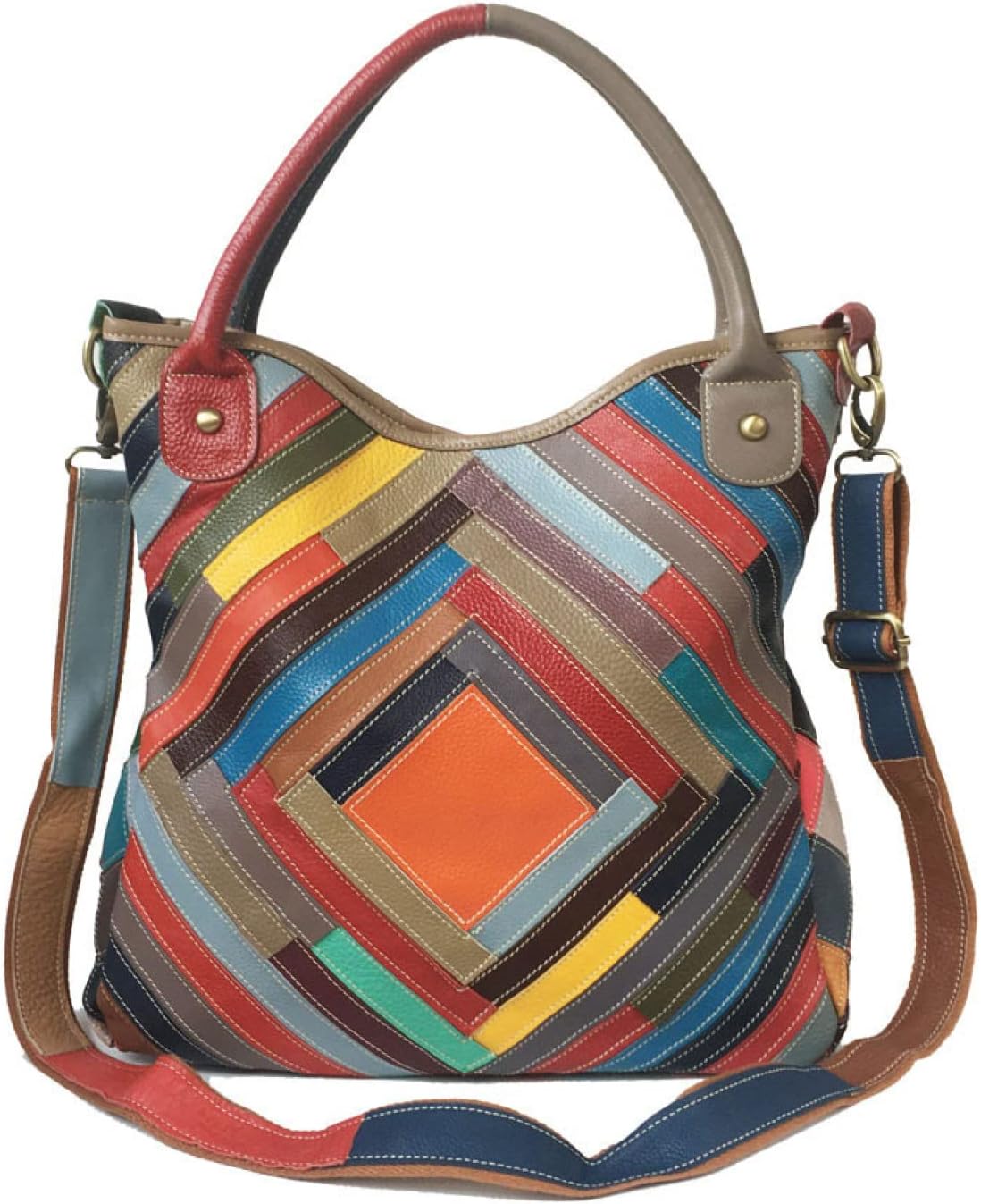 MLHK Womens Handbag Bag Straps for Handbags Wide Shoulder Bags Women Large Crossbody Bags for Women Back Packs Ladies Bags for Women,Colorful-32 * 36cm