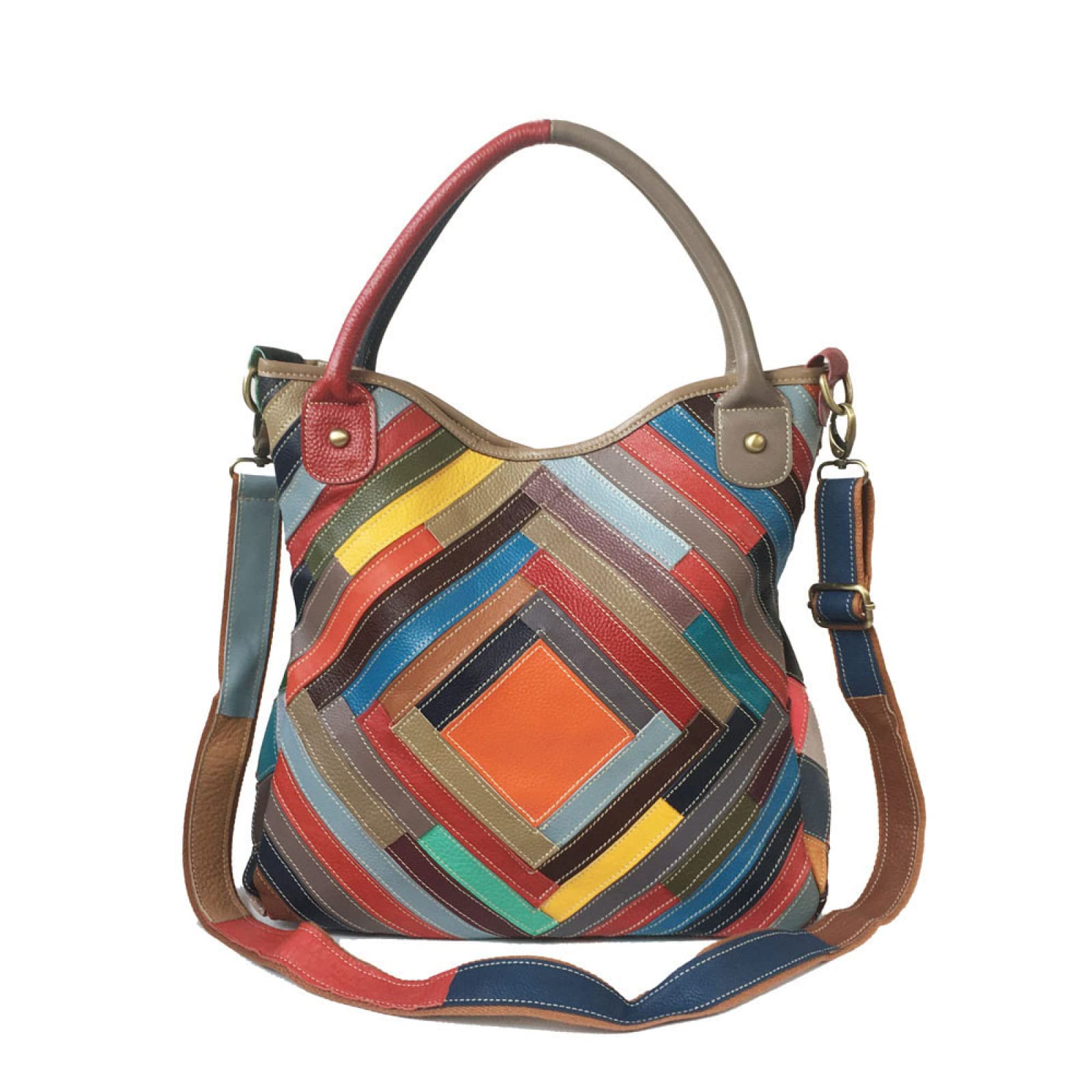 MLHK Womens Handbag Bag Straps for Handbags Wide Shoulder Bags Women Large Crossbody Bags for Women Back Packs Ladies Bags for Women,Colorful-32 * 36cm