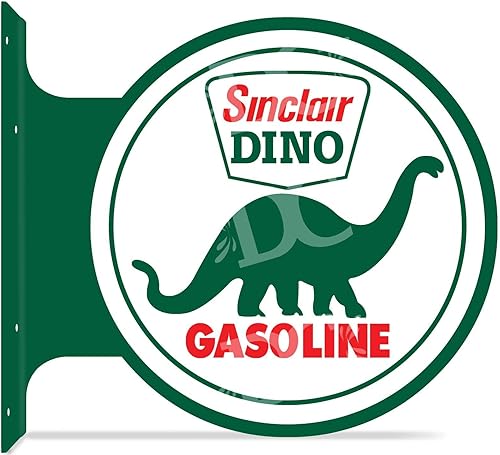 Señal de brida de garaje de doble cara Sinclair Dino