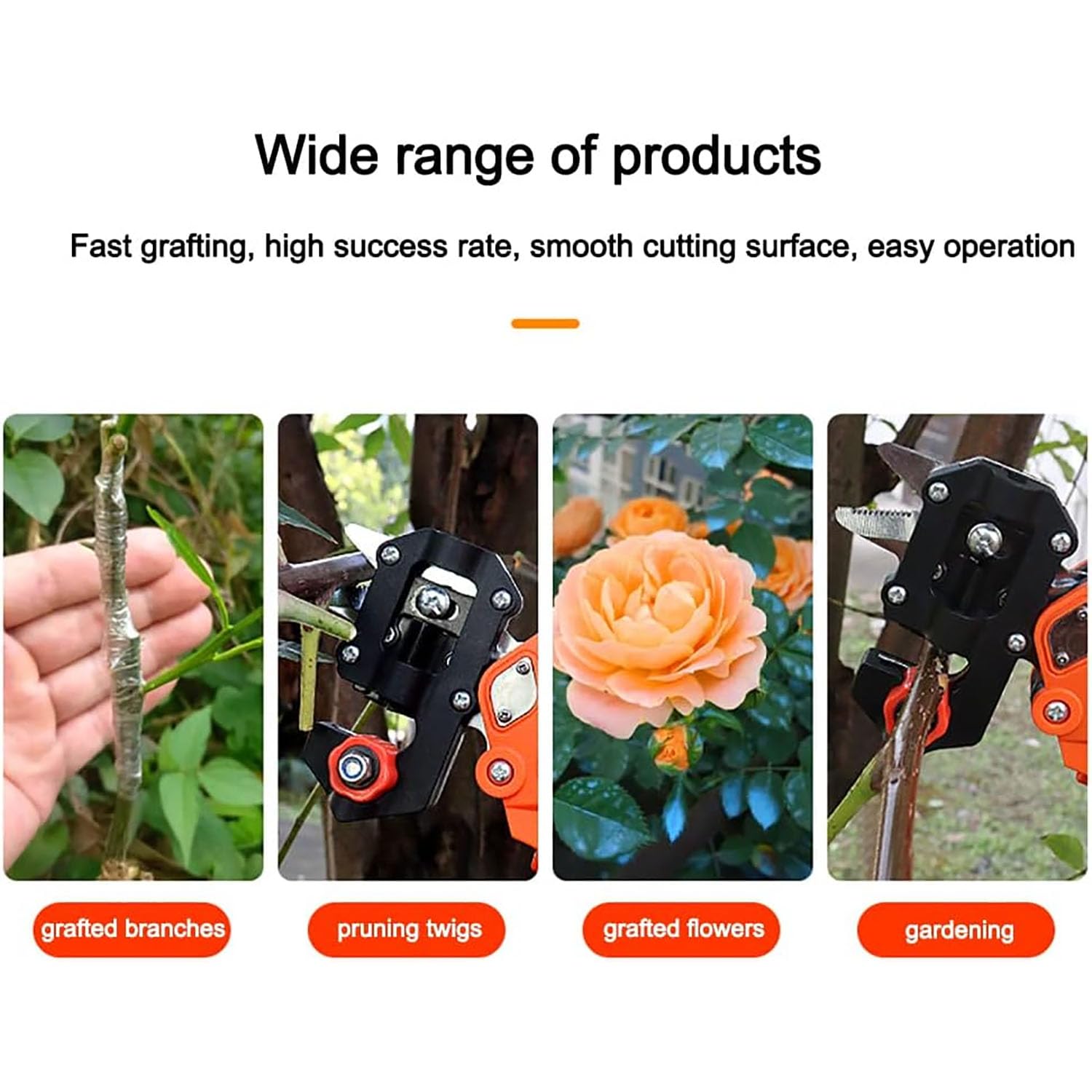 Set di Utensili Elettrici per Innesto, Forbici da Innesto da Giardino, Set di Cesoie Ricaricabili per Innesto con Illuminazione E Display LCD, Design con Controllo della velocità Continuo
