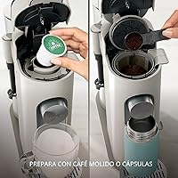 Vista 2 de Ninja Pod & Grounds - Cafetera especializada de una sola porción, compatible con cápsulas K-Cup, prepara café molido, diseño compacto, espumador