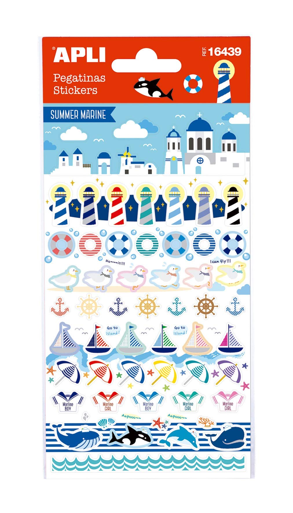 Apli 16439 B Sticker Summer 1 Sheet