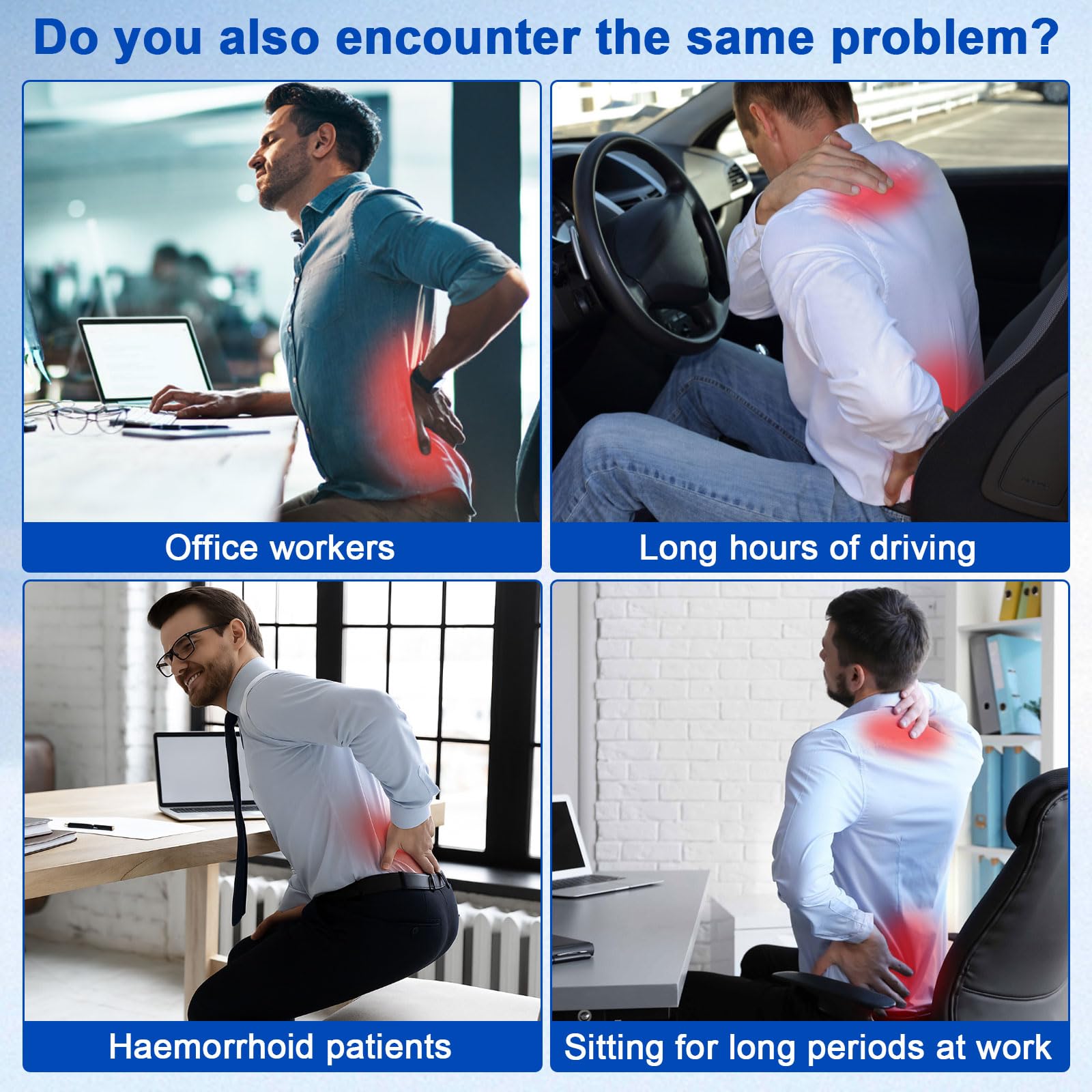 Zyluniy Memory Foam Rückenkissen - Ergonomische Lendenstütze Für Büro & Auto