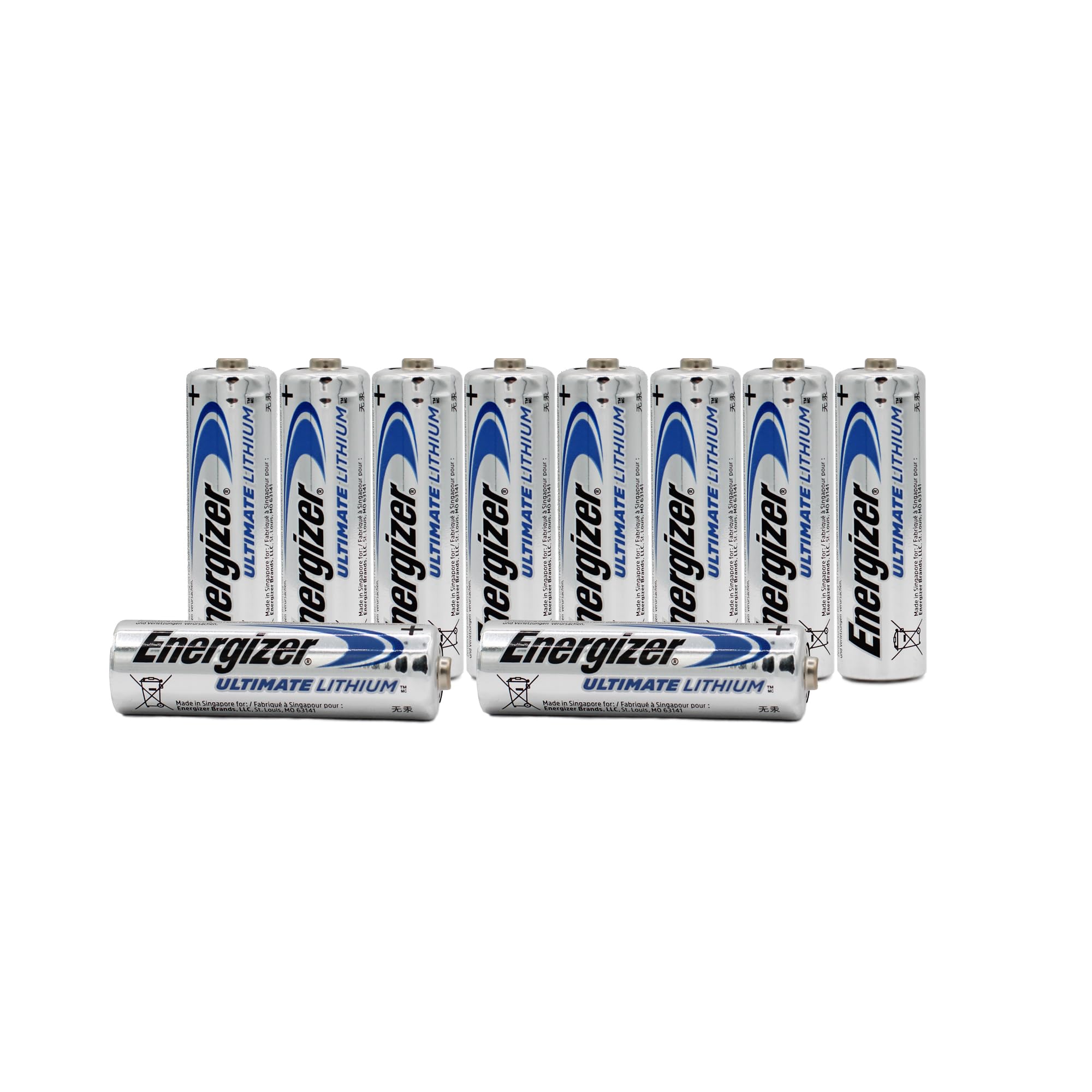 Energizer Ultimate Lithium Pack de 10 Piles AA, L91, Longue durée pour appareils à Haute consommation, Plus léger et 20 Ans de durée de Vie