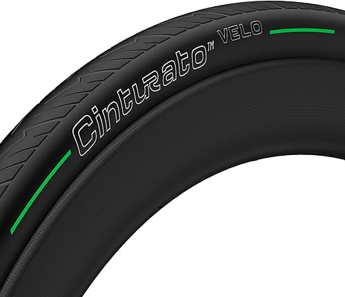 Pirelli Cinturato Velo - Neumático para bicicleta de carretera (viajes largos), listo para clincher sin cámara, mango seguro en varios terrenos y