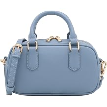 FashionPuzzle Mini PU Leather Satchel Purse Top Handle Crossbody Bag