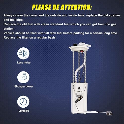 Miniatura 2 de Conjunto de bomba de combustible para camioneta Chevy GMC 1997 1998 1999 2000 compatible con 19177242 E3947M (con 2 conectores eléctricos) FP74757M