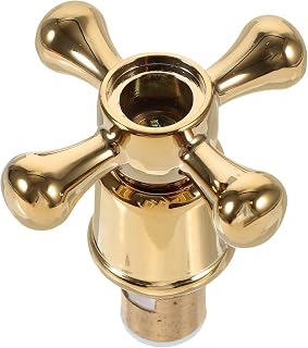 Healvian Manopola di Ricambio per Rubinetto da 1/2 Pollice Maniglia a Croce in Ottone Placcato Stile Classico Kit per Rubinetto Caldo-freddo Bagno e Cucina Accessori per Colore Casuale