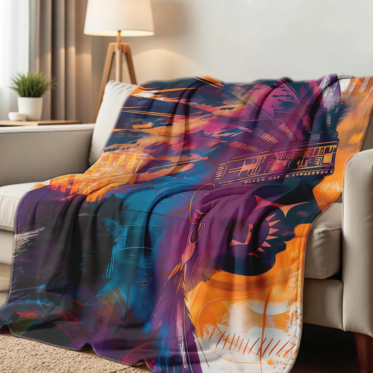 Native American Blankets for Men Indian Print Blankets and Throws for Couch Bed Room Home Western Decor Flannel Throws Queen Size Native American Indian Gifts (59"x78")
