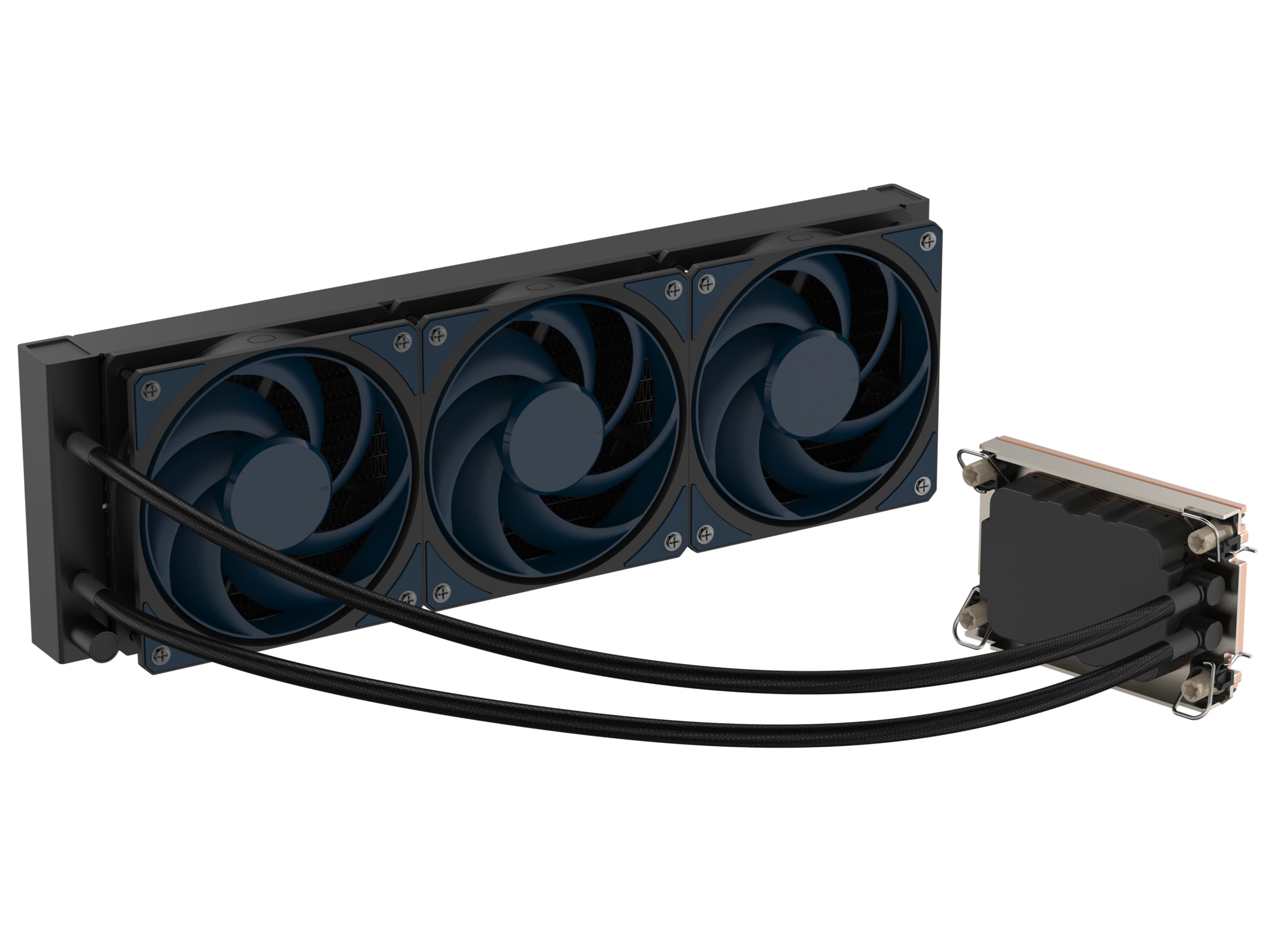 Cooler Master PL360 SPR, Intel Xeon Platinum Edition Close-Loop AIO Liquid Cooler, Double Impeller Pump, Triple Mobius 120mm PWM, 360mm Radiator, Sapphire Rapids LGA 4677 Platform