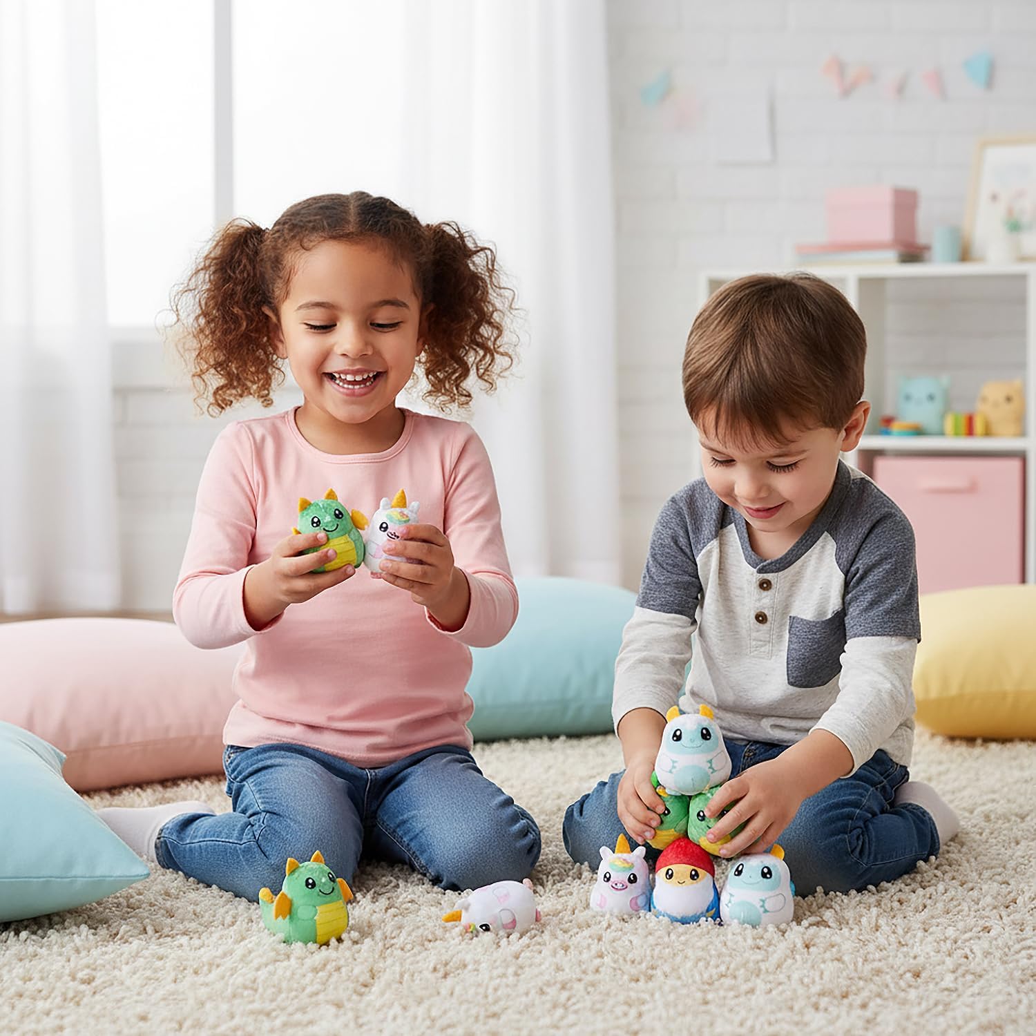 Rhode Island Novelty 2.75" Sugar Squeeze Plush Mythical Assortment (1 Per Order, Style May Vary)