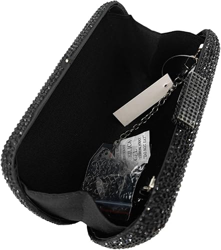 Miniatura 4 de Boutique De FGG Mini bolso de mano con diamantes de imitación, bolsos de noche y embragues para mujer, formales, bolso de mano de cristal para boda