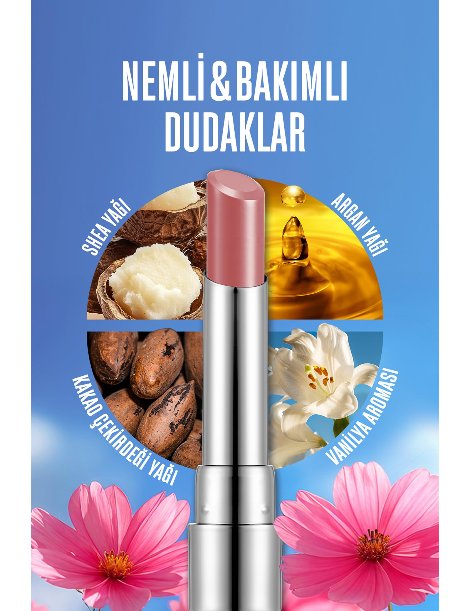 Flormar Nemlendirici Parlak Ruj- Sheer Up Lipstick - 022 Daring Whisper - 8682536097949