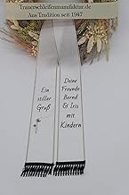 Moiré Funeral Bow for Funeral Wreath, Grave Bow, Printed Various Colours and Widths (White, 7.5 cm for a Bouquet)