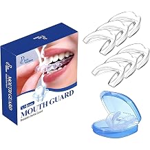 Teeth Grinding Mouth Guard, 2 Sizes Custom Fit for Adults | Food-Grade BPA-Free EVA, Moldable Dental Guard for Night Clenching, with Storage Case, Relieve Jaw Pain for Adults