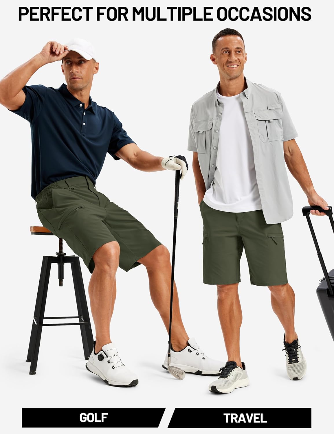 TACVASEN Men's Hiking Cargo Shorts Quick Dry Lightweight for Outdoor Golf Fishing Tactical Casual with Multi Pockets - Image 6