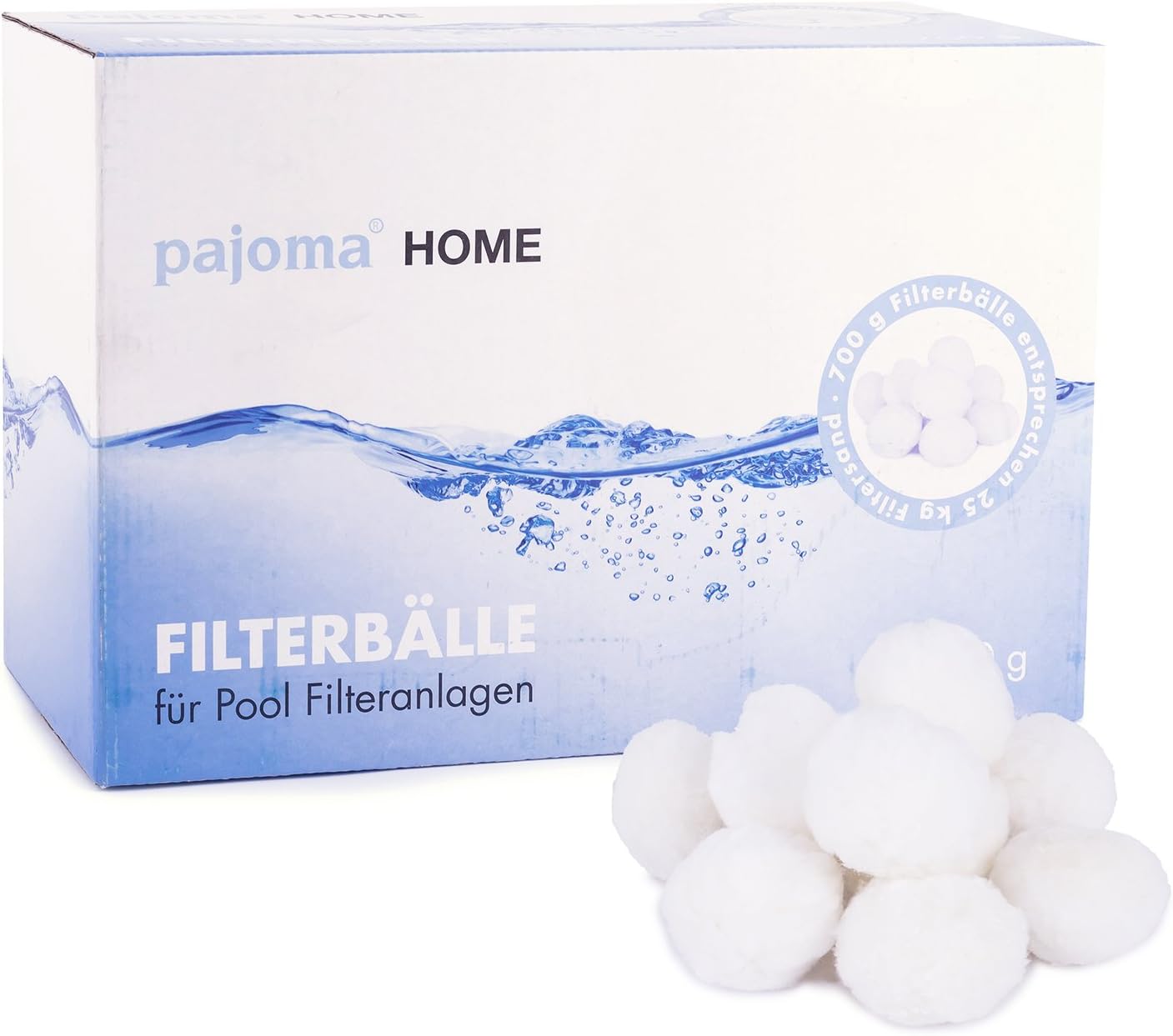 PajomaFilter Balls, Filter System Accessory Set, Quartz Sand Filter Balls, Pool Filter, 700g