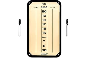 GoSports Dry Erase Steel Darts Scoreboard for Cricket and 01 Dart Games