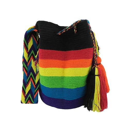 Miniatura 3 de Handmade Colombian WAYUU Rainbow Bag A Colorful Crossbody mochila Celebrating LGBT Pride and love