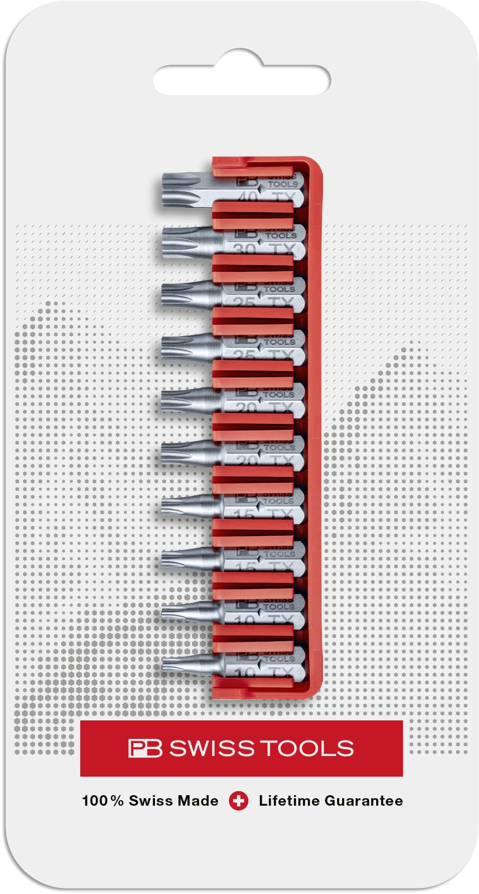 PB Swiss Tools Bit Set Torx T10-T40, C6.705 CN | 100% Swiss Made | Plasmabeschichtung | farbcodiert nach Schraubenart | für professionelles Schrauben in Industrie & Handwerk