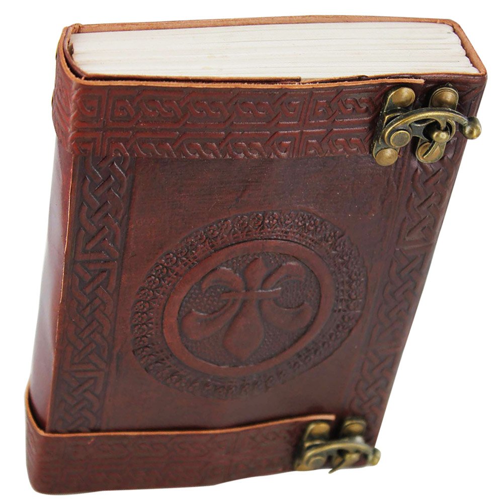 Armory Replicas Fleur De Lis Eternity Knot Handmade Leather Journal      Office Product – Day to Day Calendar
