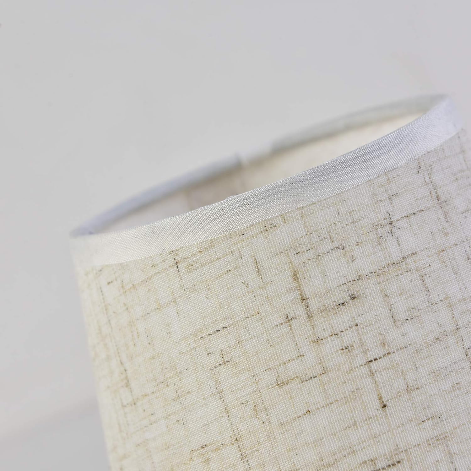 Chandelier Lamp Shades Clip on Bulb Set of 6,Small Lamp Shades Size 3.54x5.51x5.11 Inch Cotton and Linen Fabric Creamy White