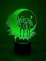 Vista 14 de 420 hojas 3D LED lámpara de mesa luz nocturna ilusión visual óptica decoración del hogar iluminación