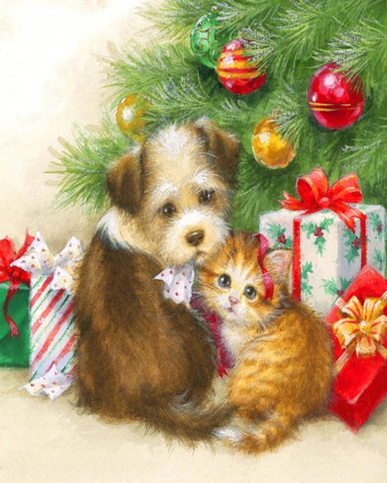 Puzzle 1000 pièces en bois chat et chien, idée cadeau pour adulte