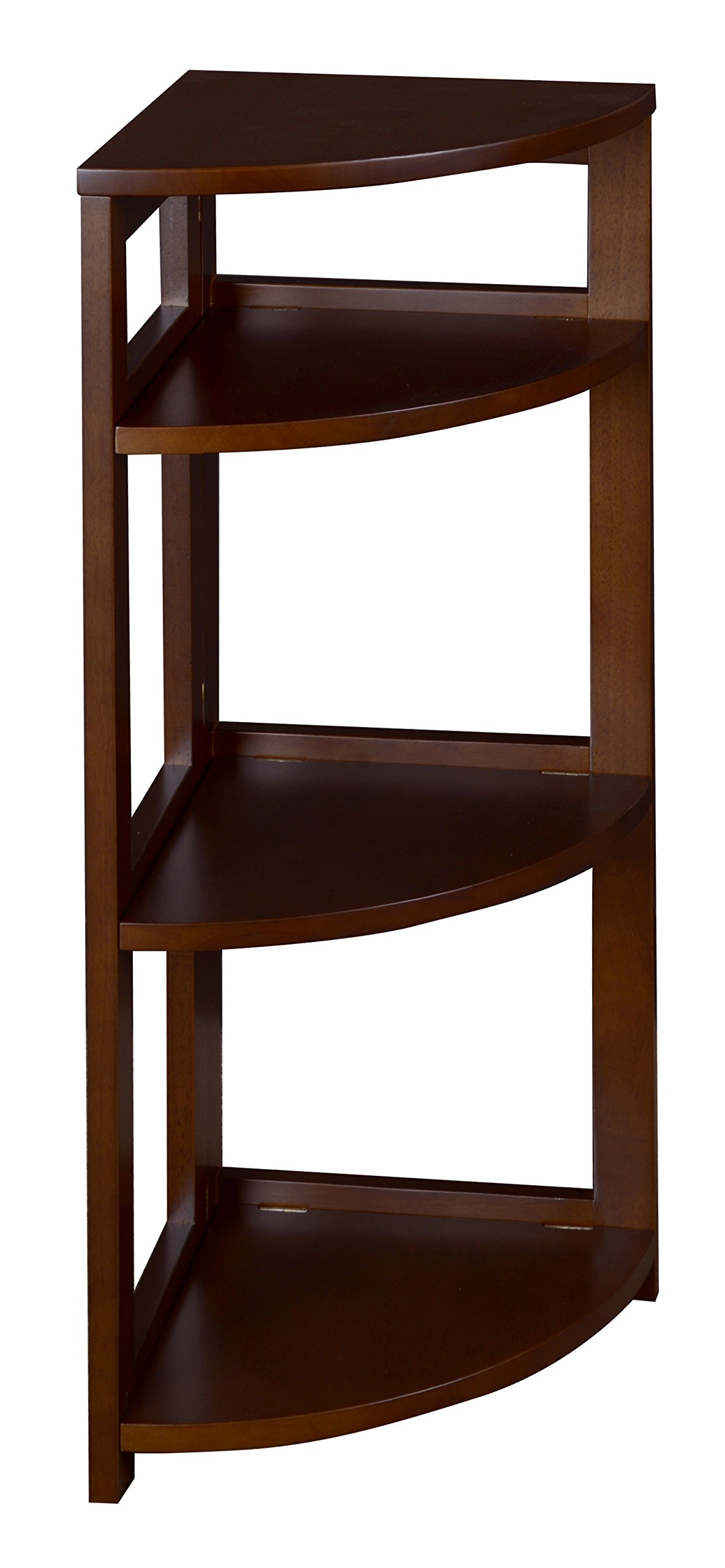 Regency Flip Flop 34-inch High Corner Folding Bookcase- Mocha Walnut