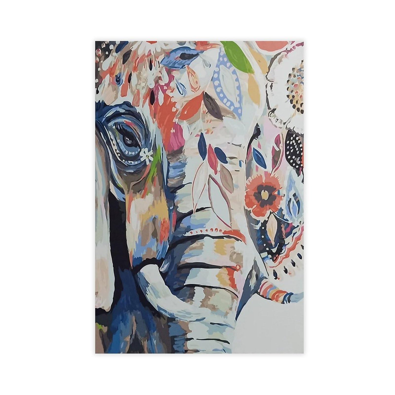 Bareronor Abstract Elephant Poster Canvas Poster Bedroom Decor Landscape Office Room Decor Gift 24" L X 36" W
