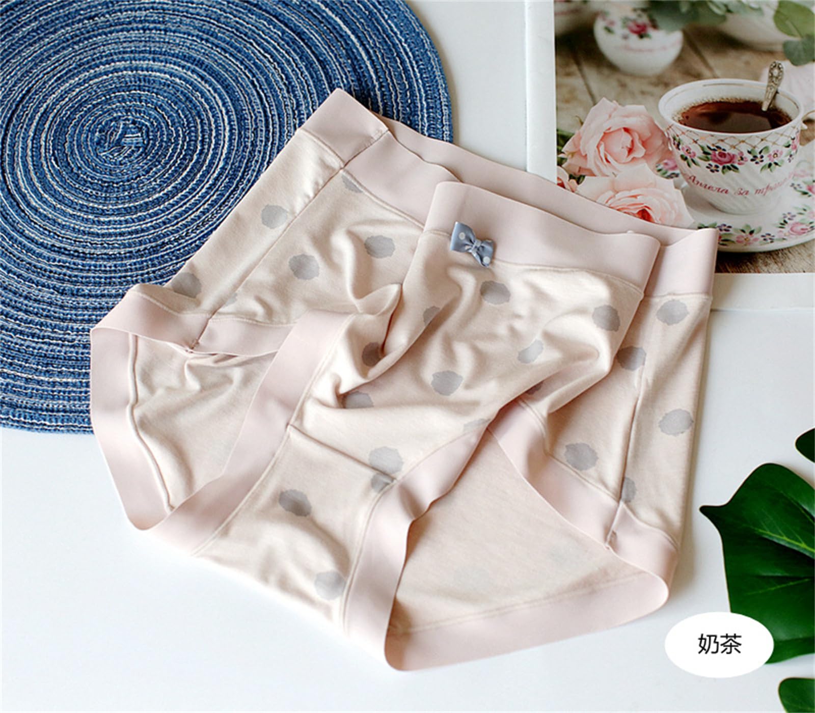 Culotte Hipster Donna 45-60 kg di Peli di Fiocco Motone Modali di Cotone Modali A Pois Ad Alta Elastico.