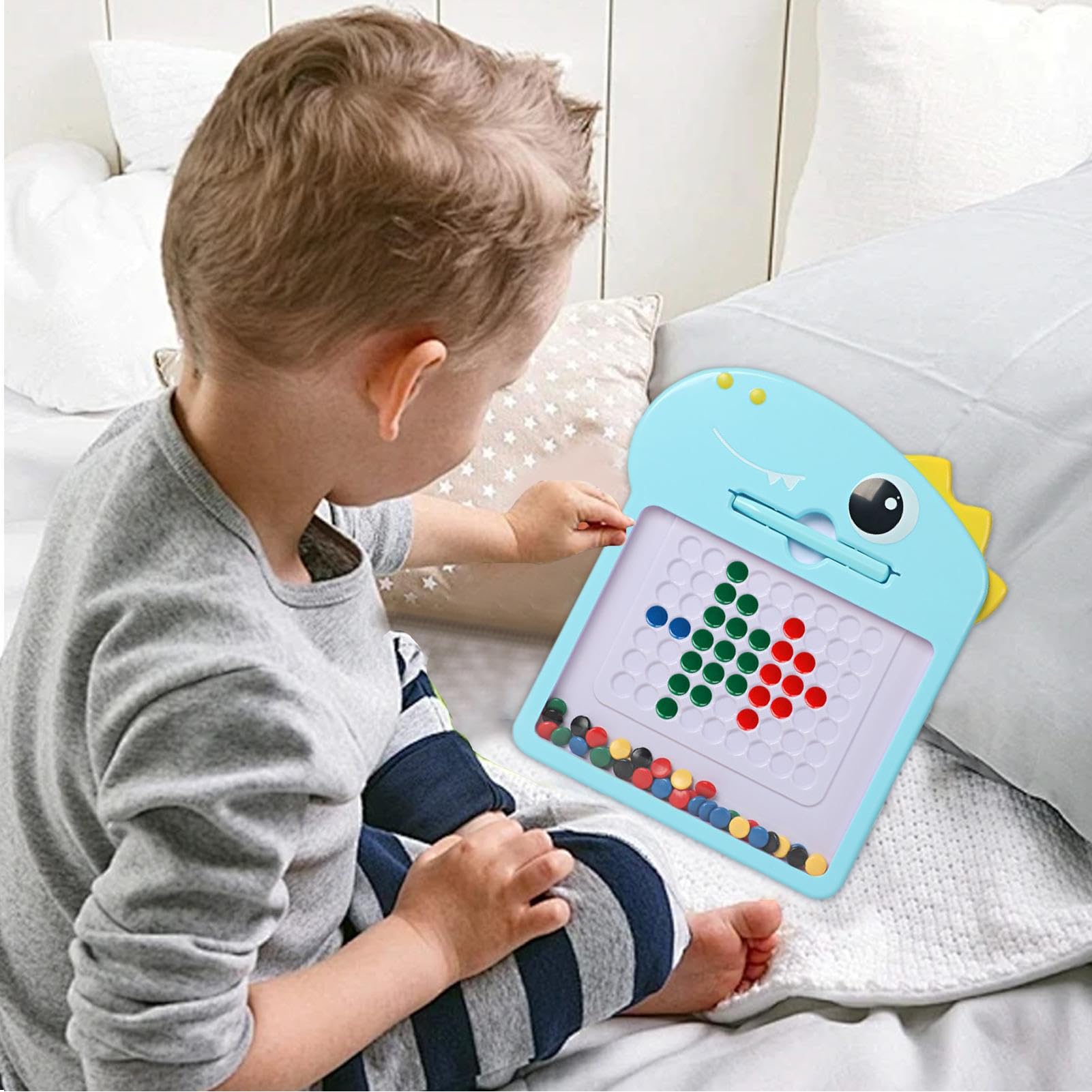 Scheda da scaratura magnetica - divertente cuscinetto da disegno magnetico con perline per bambini | Apprendimento precoce Doodle giocattolo per bambini di età compresa
