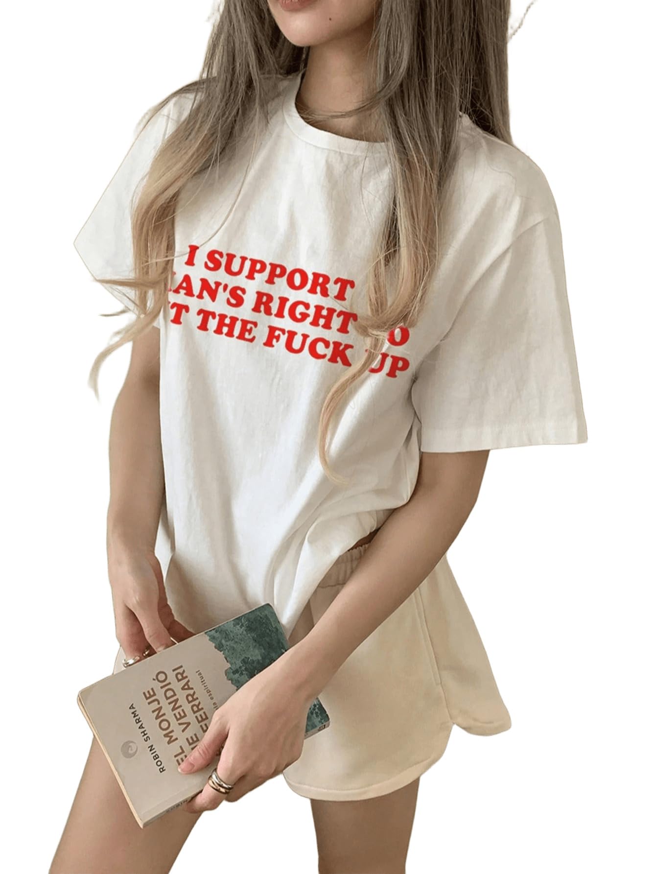 sxv style I Support A Man's Right to Shut The UP’ Printed Cool Aesthetic Oversized Baggy T-Shirt-picture-34