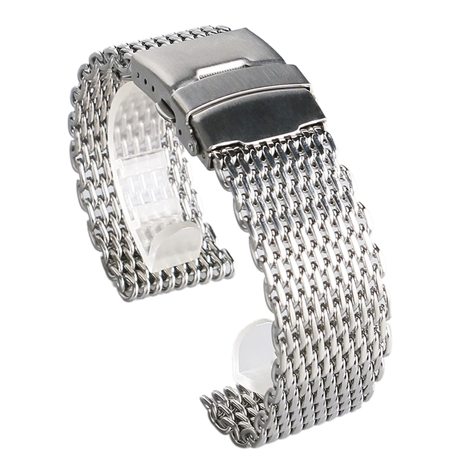 Paski do obserwacji, 18 mm 20 mm 22 mm 24 mm luksusowy stal ze stali nierdzewnej Mesh Band Mash