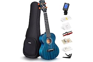 Enya Feather Tenor Ukulele: Captivating Sound in Blue Mahogany