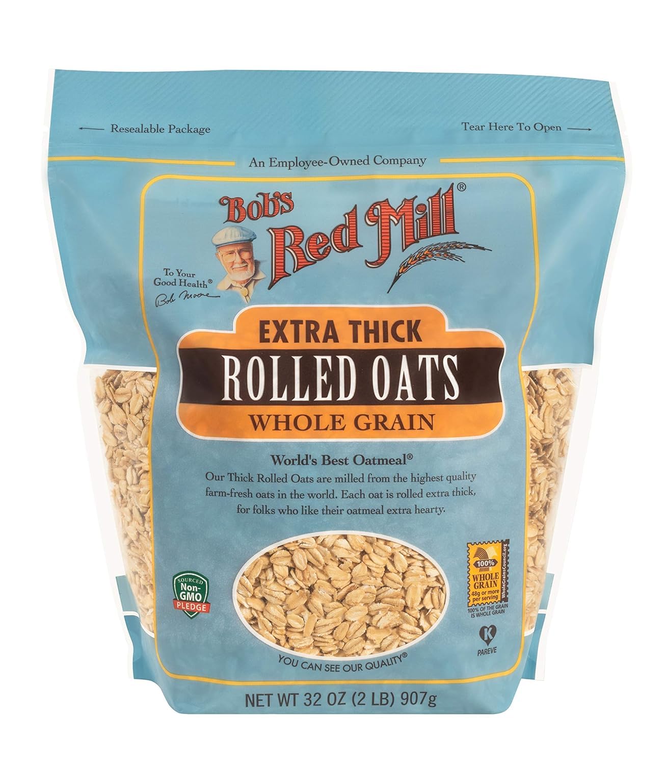 Extra Thick Rolled Oats 907gm | Rich in Protein and Nutritions | Healthy Breakfast Cereal