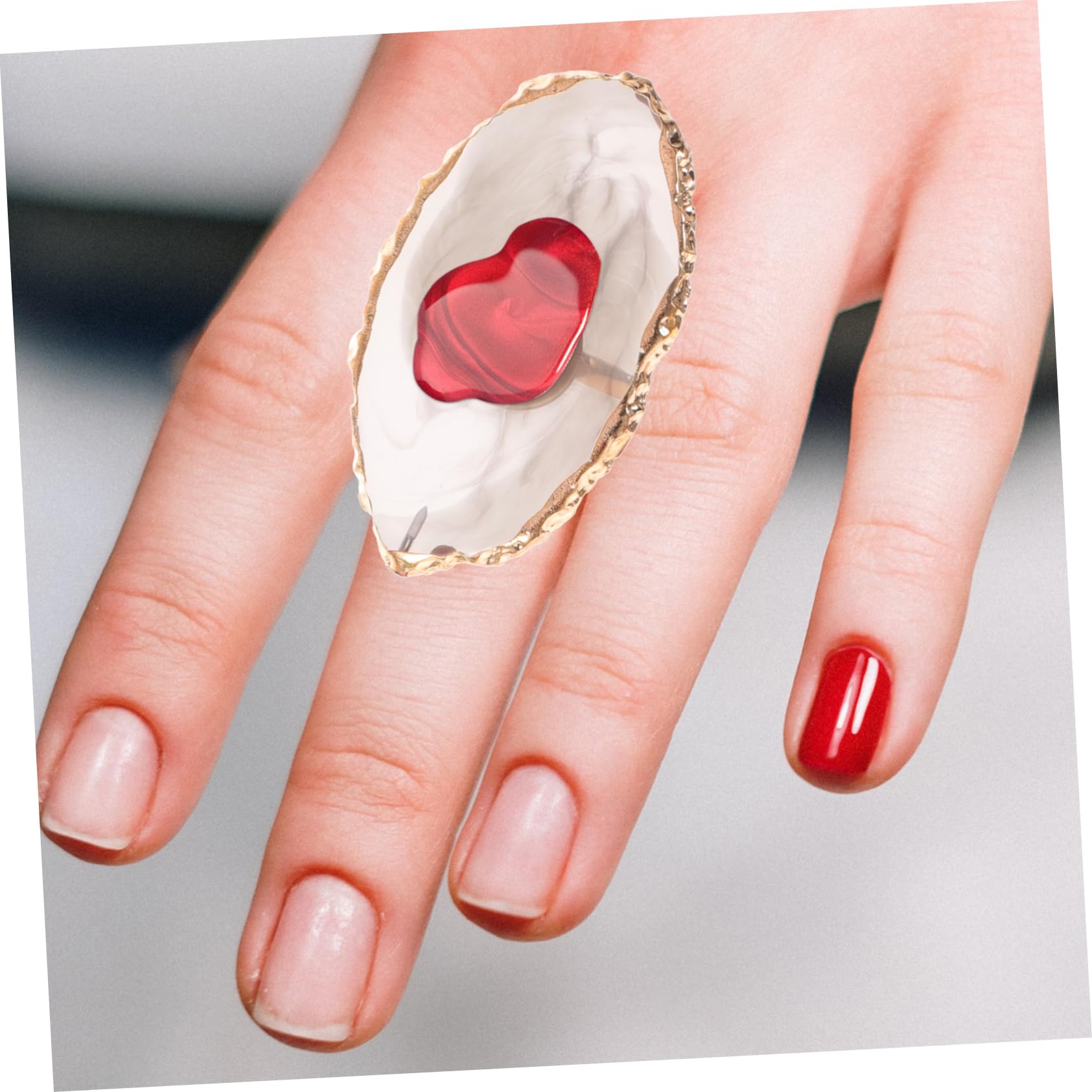 Beaupretty 30 Piezas Paleta de Anillos Placa de Color del Anillo de Dedo Paleta de Arte de uñas Esmalte de uñas Rings paletas de Anillos de manicura paletas de Arte de uñas de Anillo Cristal