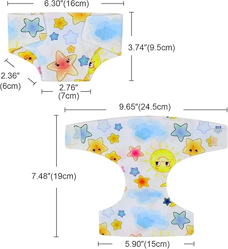 Miniatura 2 de ZITA ELEMENT 10 pañales para muñecas de bebé de 14 a 16 pulgadas, accesorios de ropa