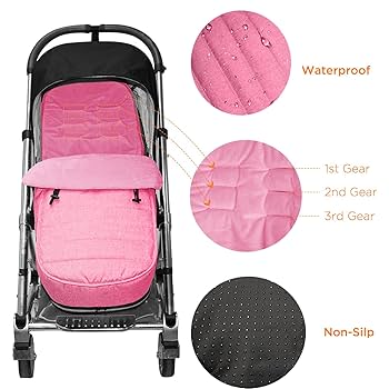Baby Stroller Cosy Toes Liner Buggy Padded, Universal Baby Sleeping Bag Foot Protector, Windproof Warm Thick Cotton Pad Fits For Prams Pushchairs Prams Pushchairs Buggy,Black,42x90cm