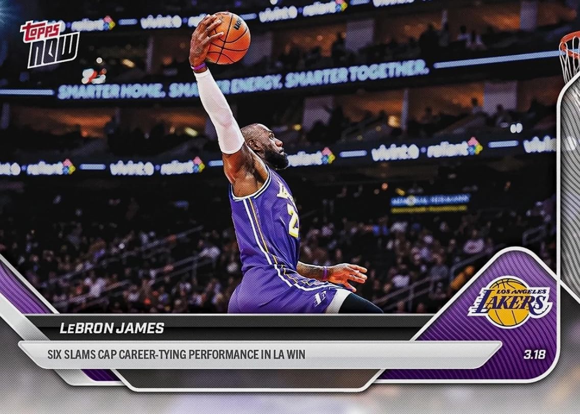 Lebron James 2026 Topps Now - 214 NBA Los Angeles Lakers